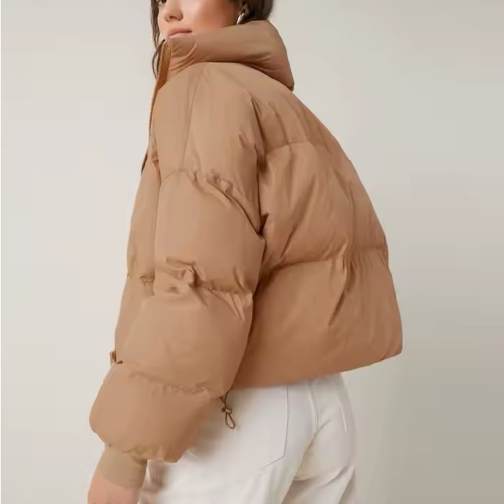 SOFT TAN PUFFER JACKET SMALL